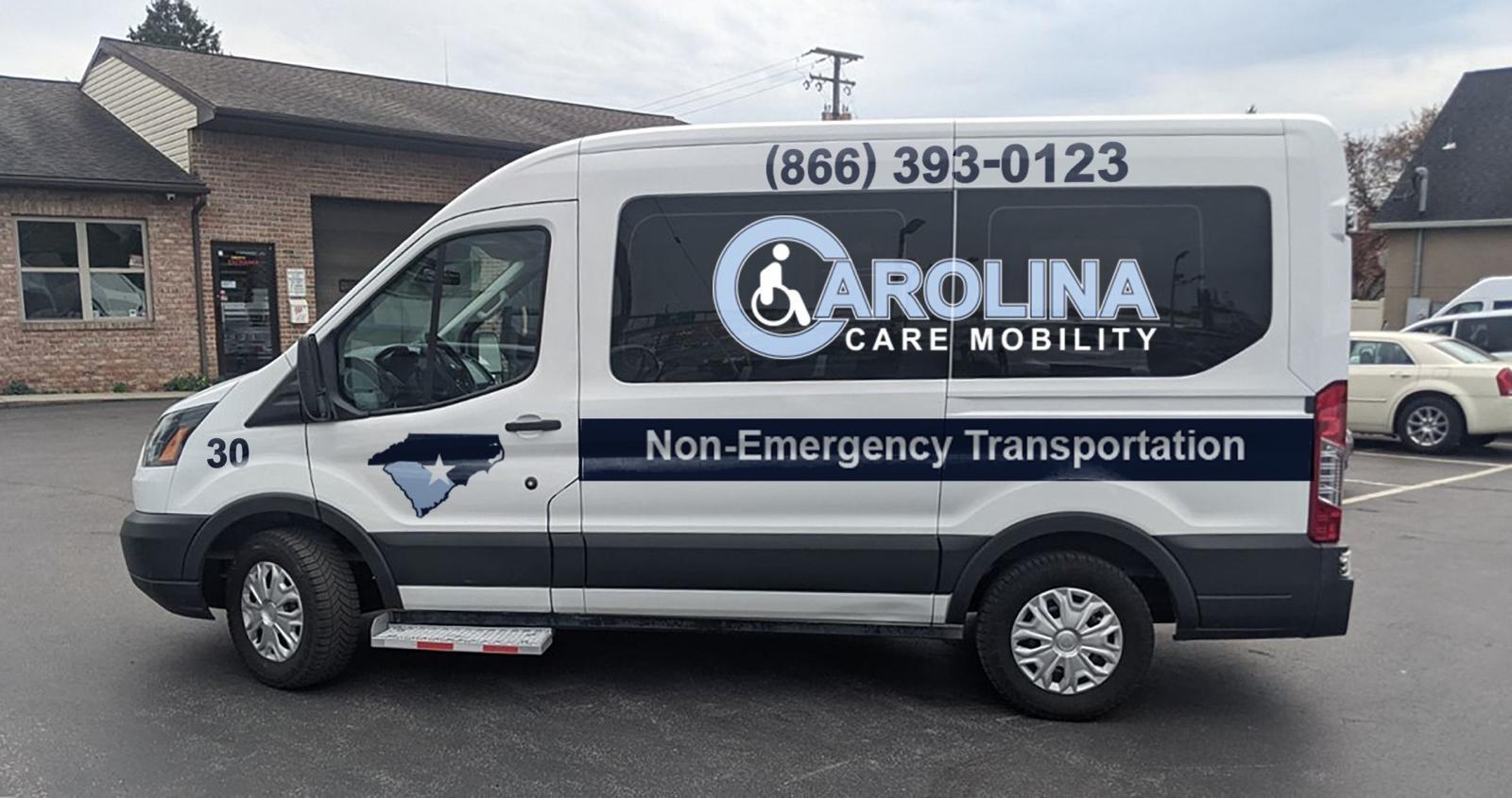 Interior of transport van